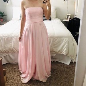 Pink floor length dress